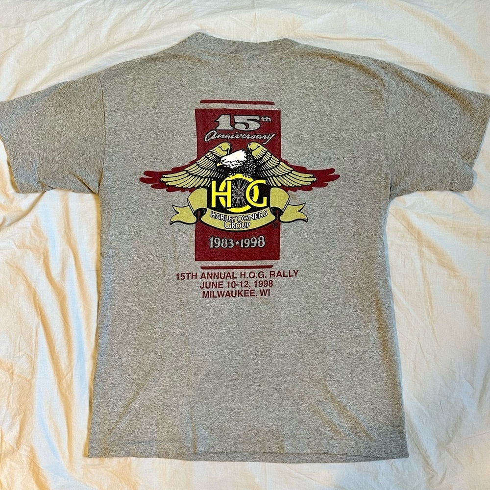 1998 Harley Owners Group 15th Anniversary Tee Shirt